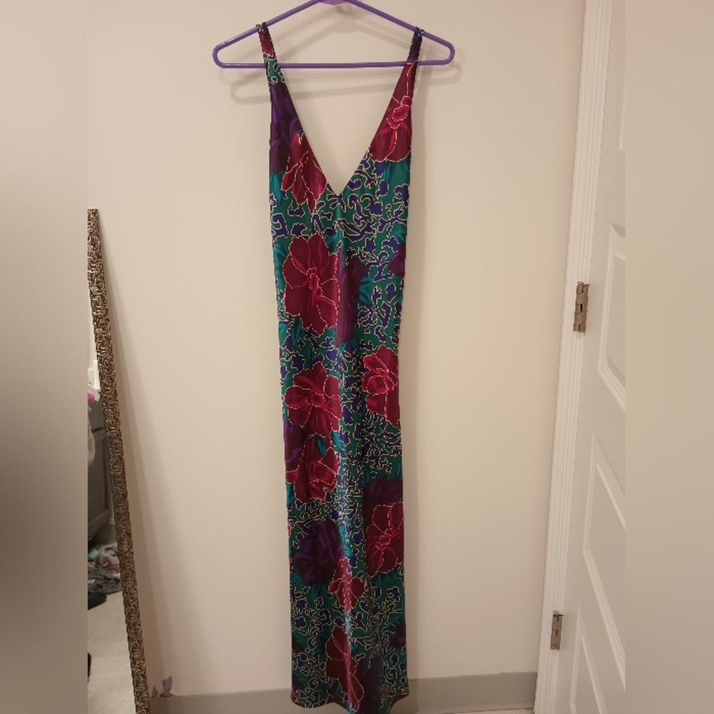 Frederick's of Hollywood long floral slip